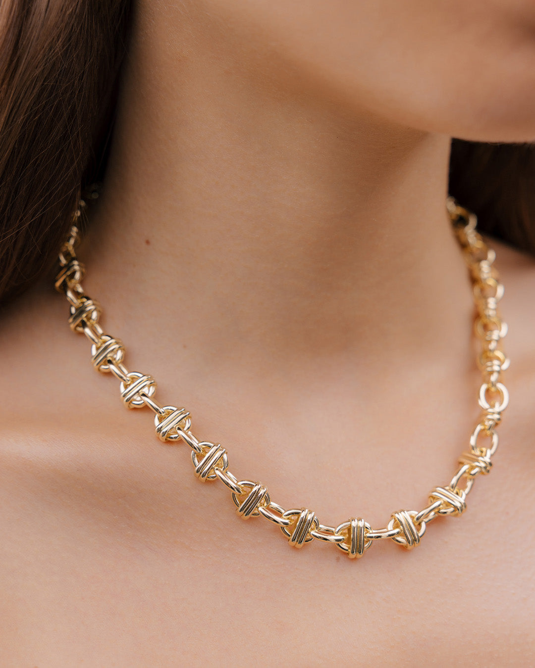 Collar Eslabones Cruzados