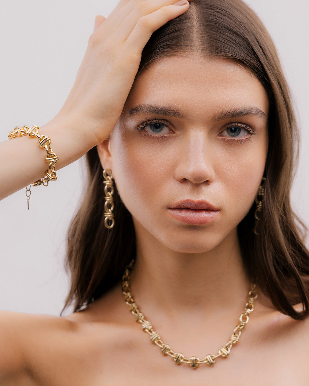 Pulsera Eslabones Cruzados