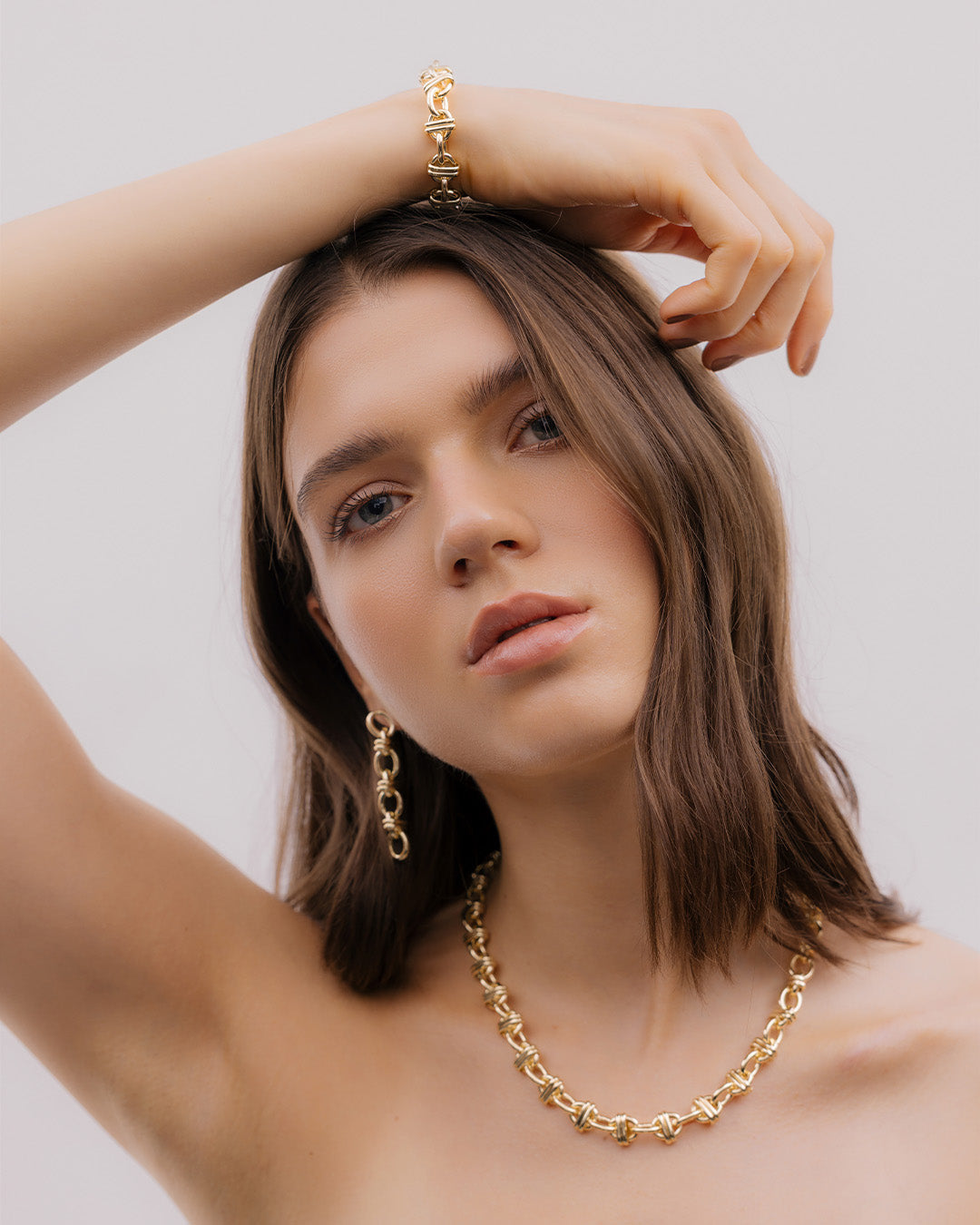 Pulsera Eslabones Cruzados