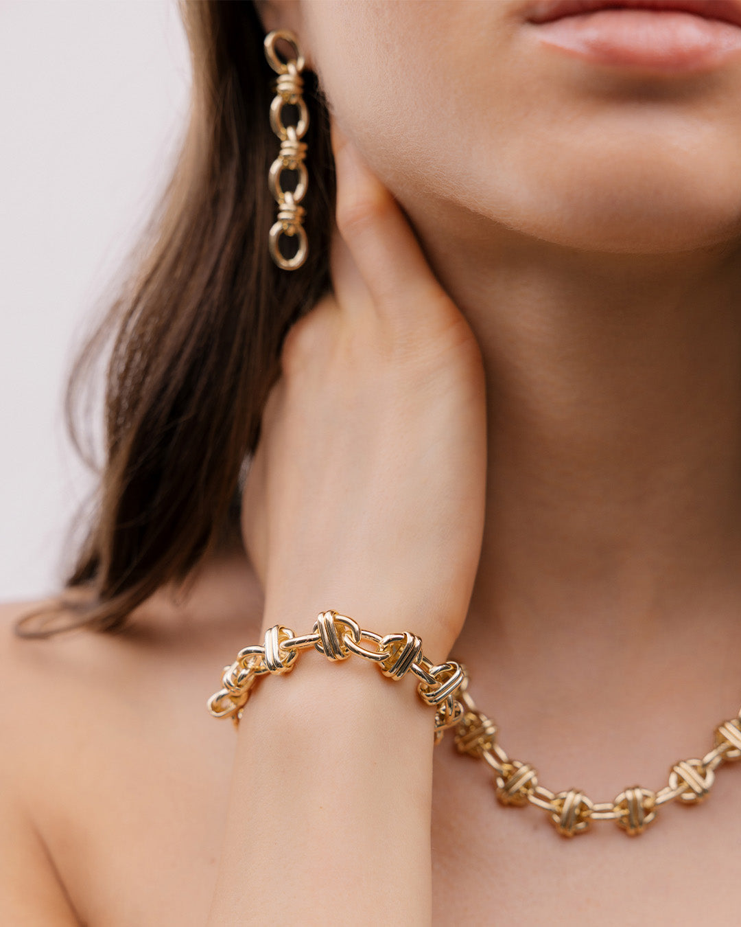 Pulsera Eslabones Cruzados