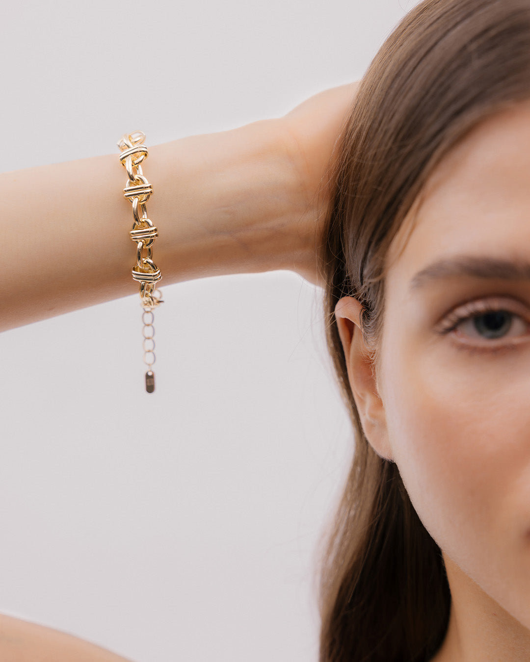 Pulsera Eslabones Cruzados