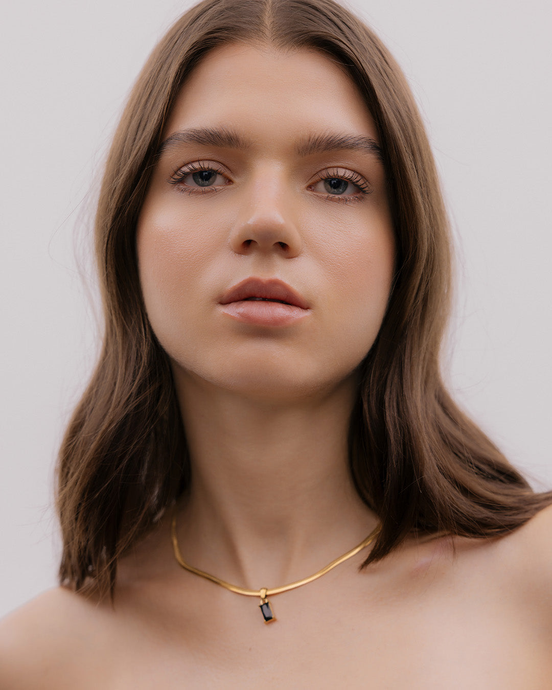 Collar Dije Piedra Obsidiana - Acero Inoxidable