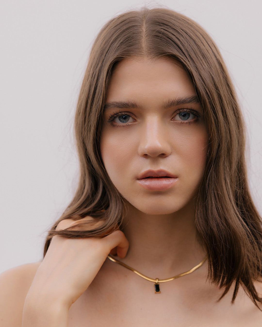 Collar Dije Piedra Obsidiana - Acero Inoxidable