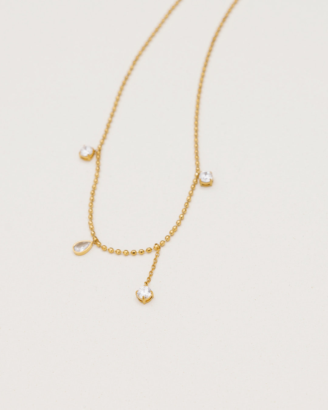 Collar 4 Cristales - Acero Inoxidable