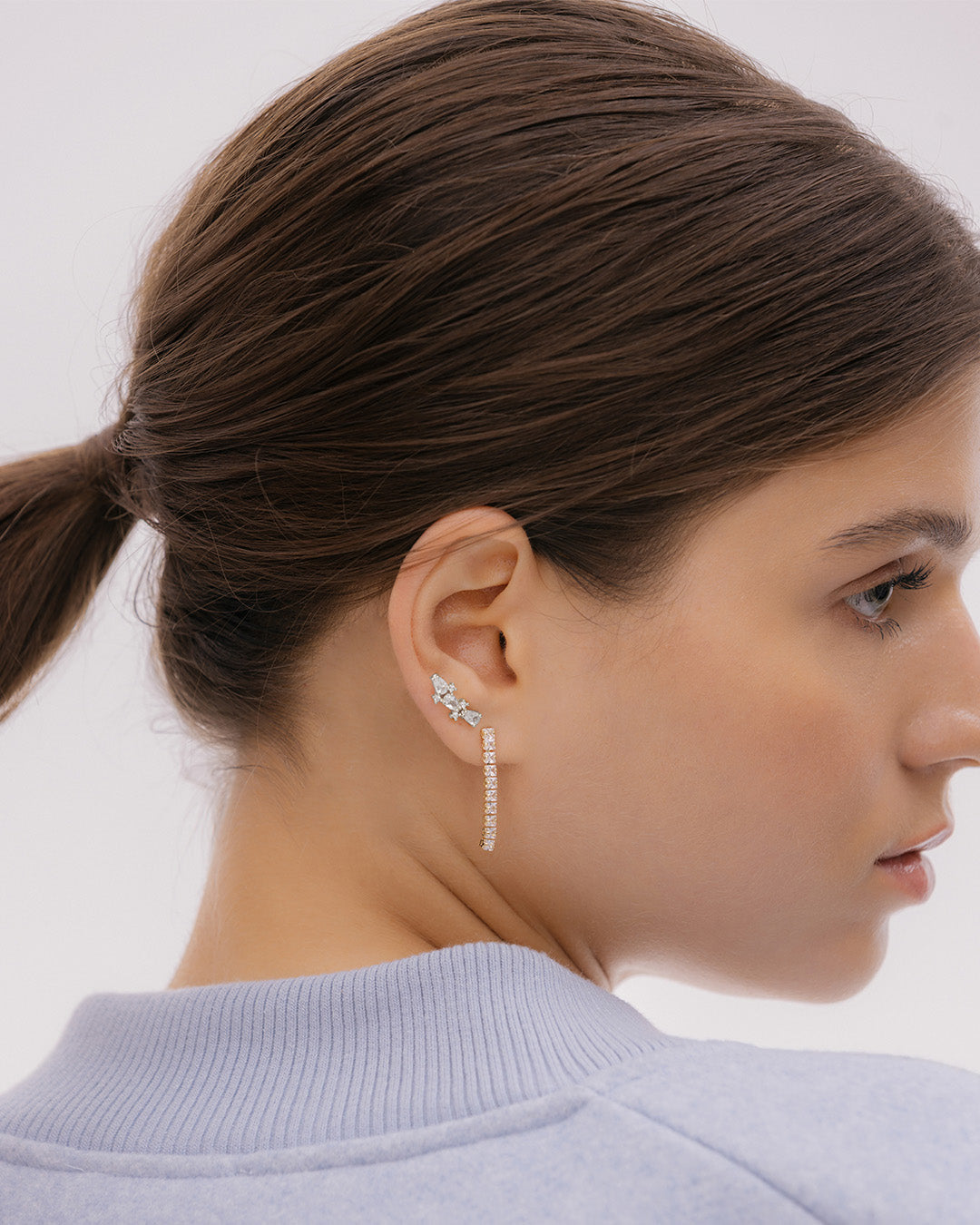 Aretes 3 Cristales Gota