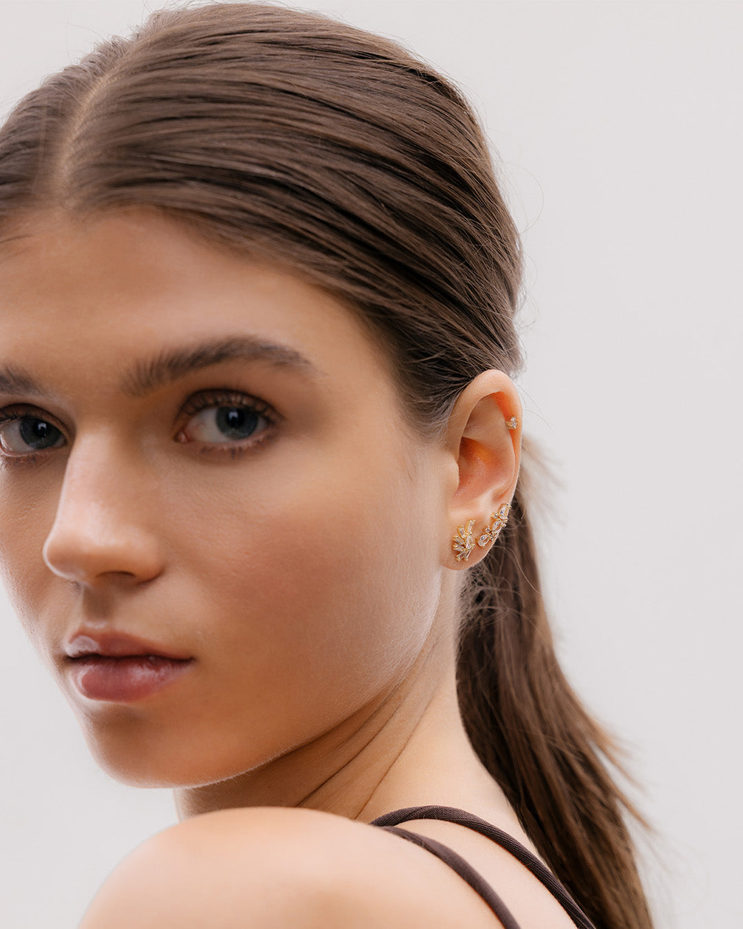 Aretes Abanico Cristal