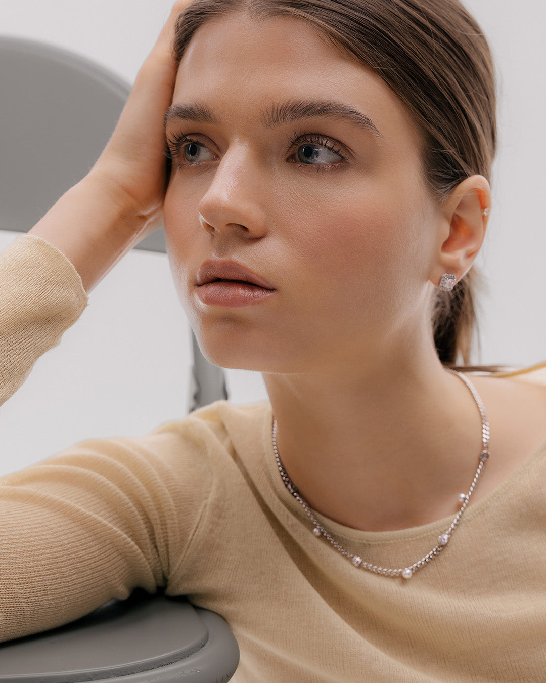 Collar Perlas y Cristales