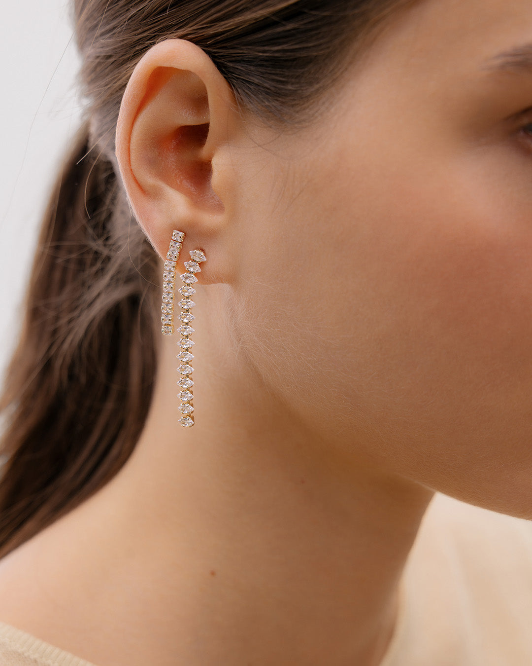 Aretes Largos Cristales