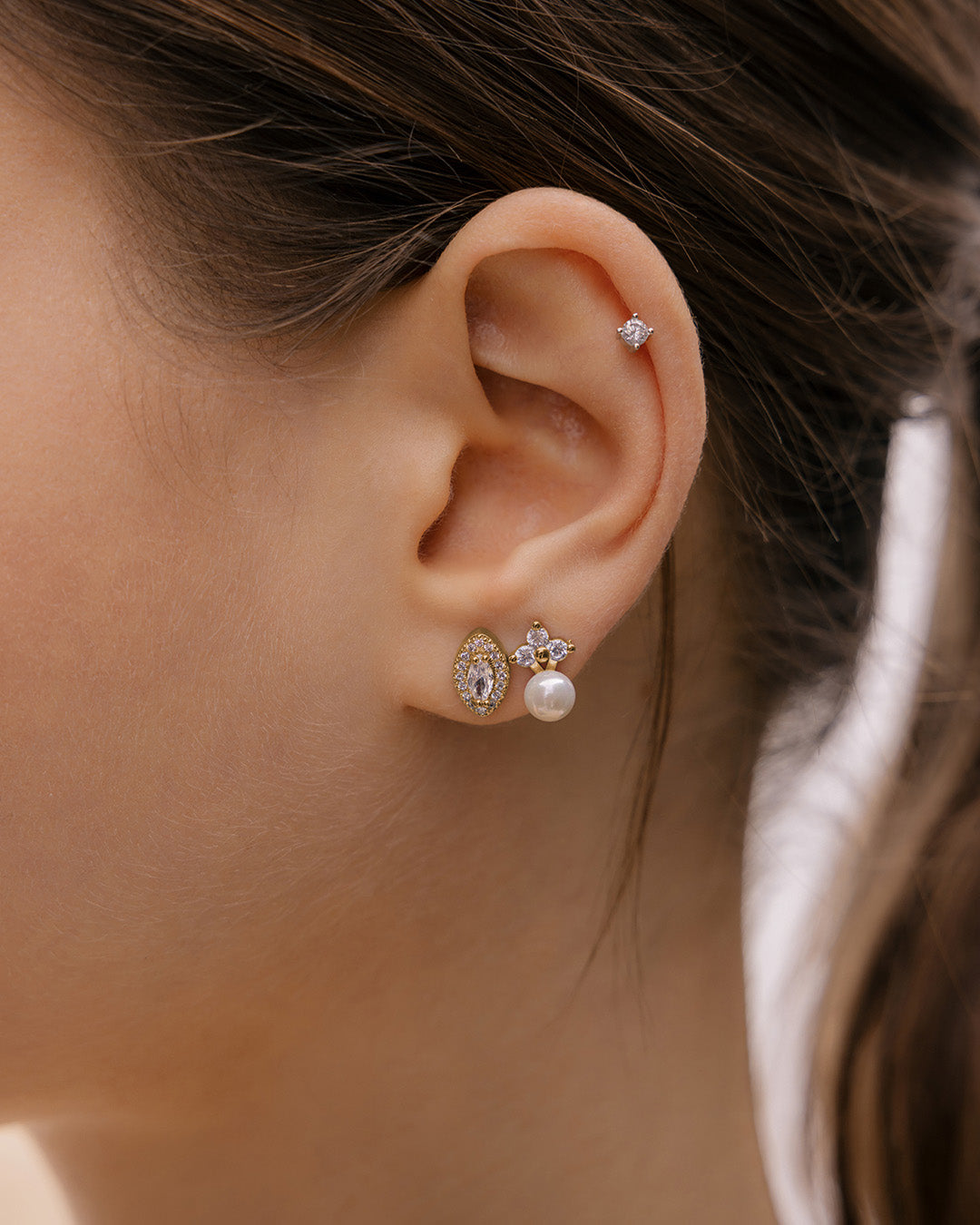 Aretes Oval Cristales