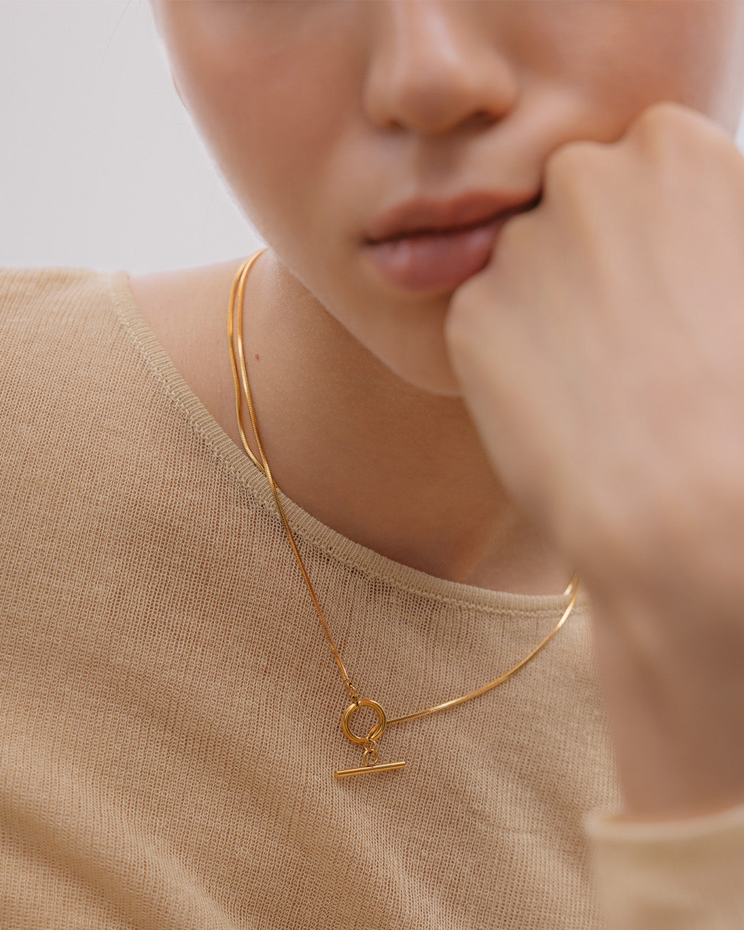 Collar Doble Lazo - Acero Inoxidable