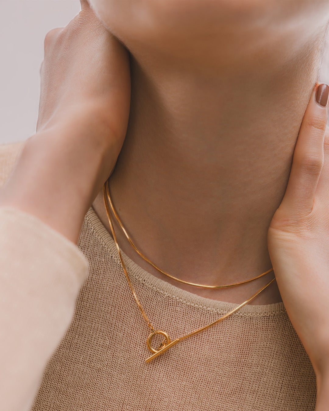 Collar Doble Lazo - Acero Inoxidable