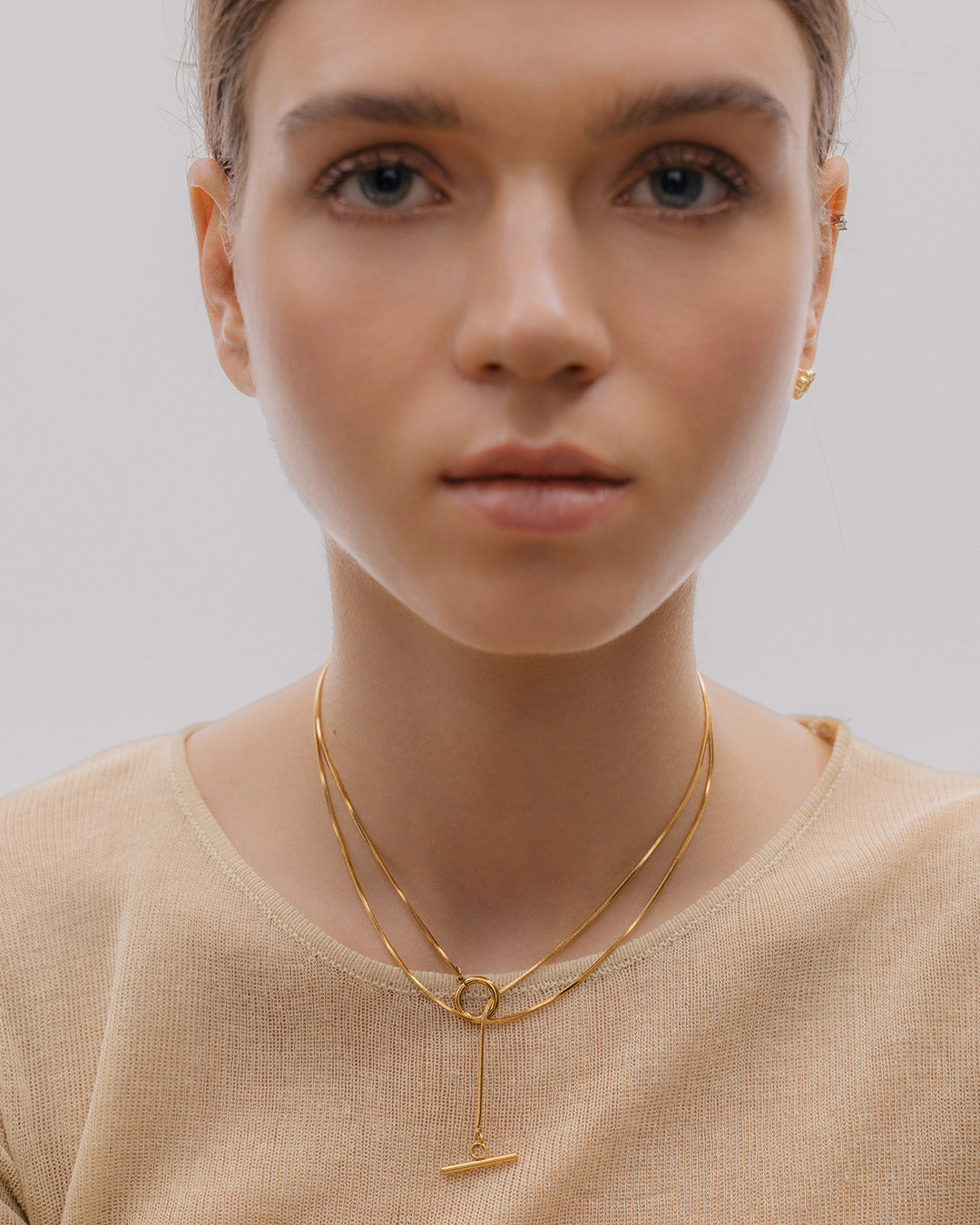 Collar Doble Lazo - Acero Inoxidable