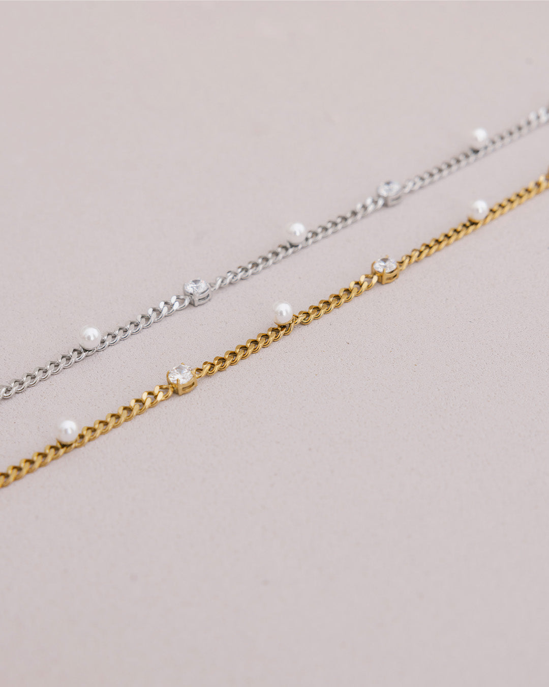 Collar Perlas y Cristales