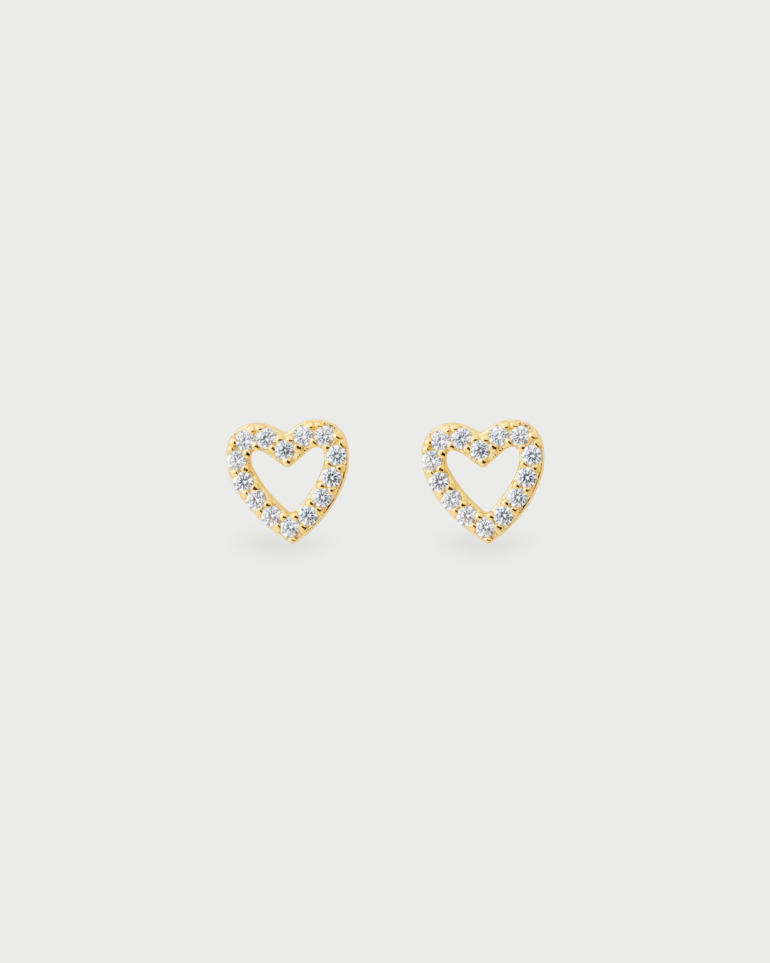Aretes Mini Corazón Cristales