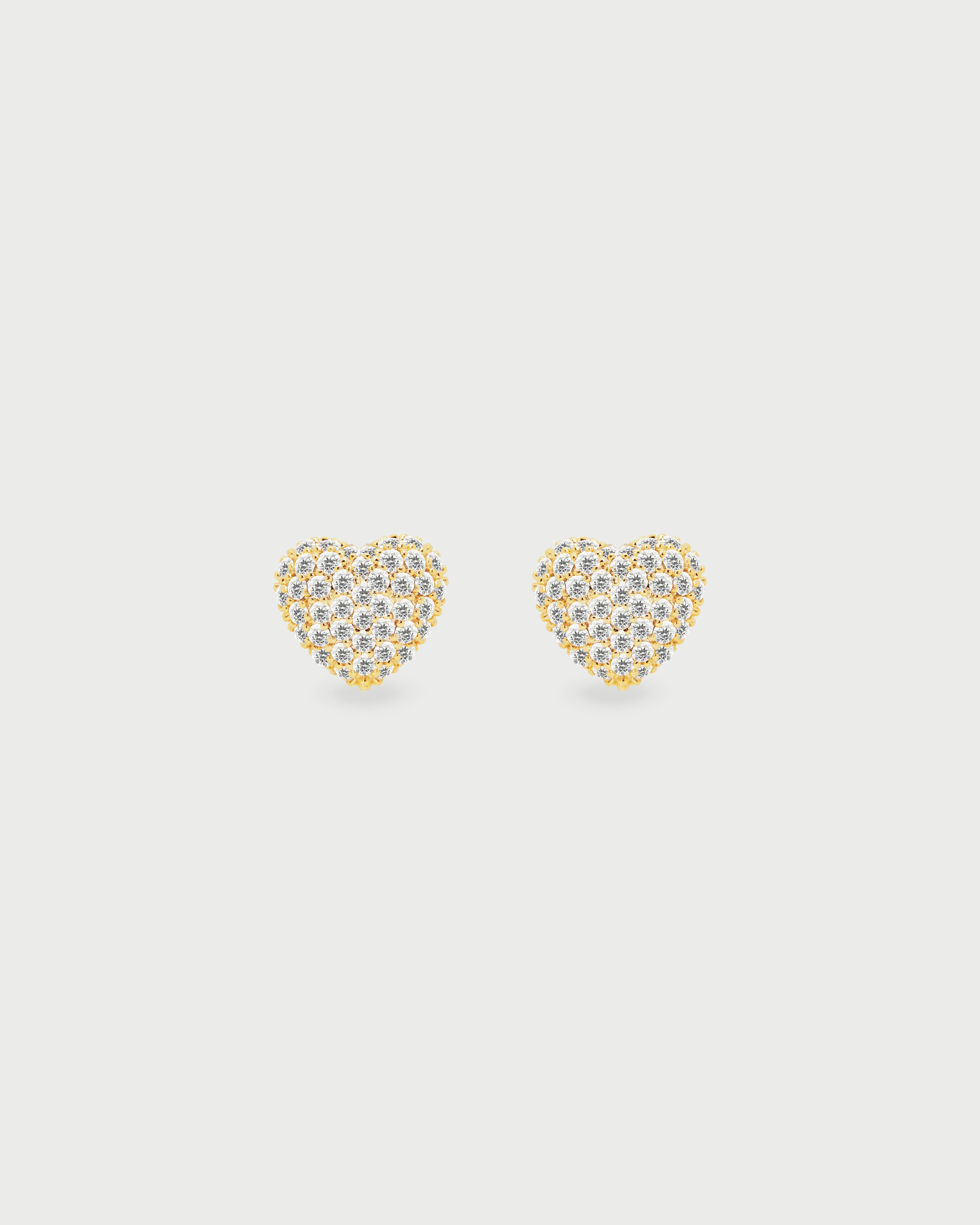 Aretes Corazón Pavé