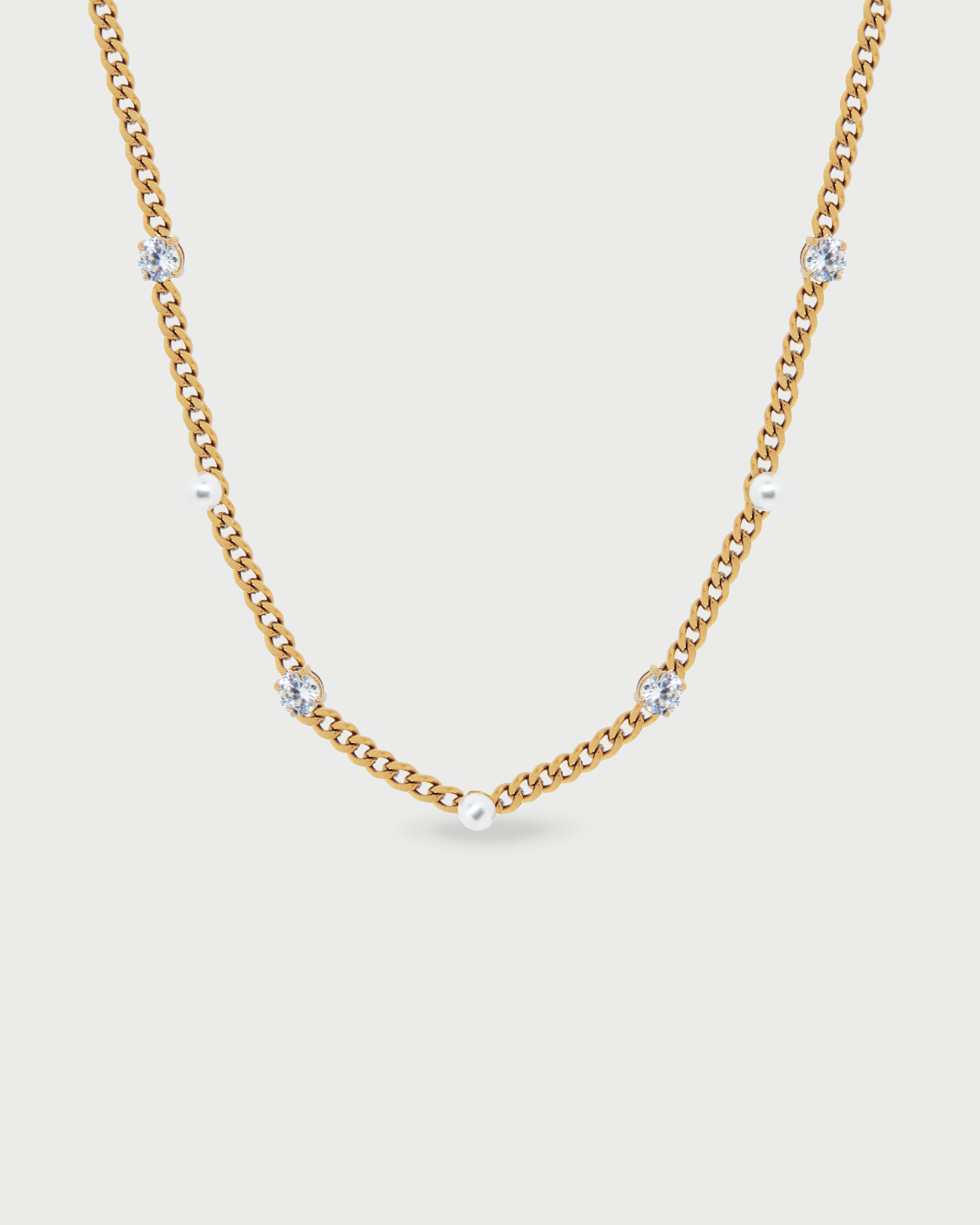 Collar Perlas y Cristales