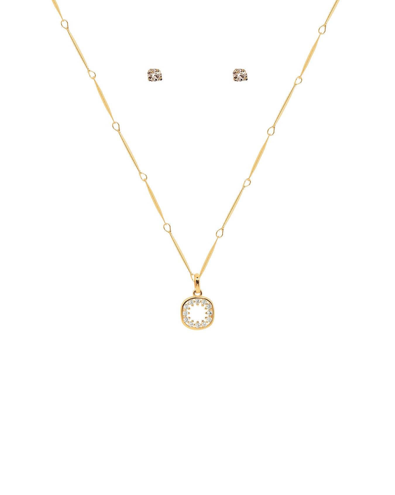 Collar Cuadro Cristales