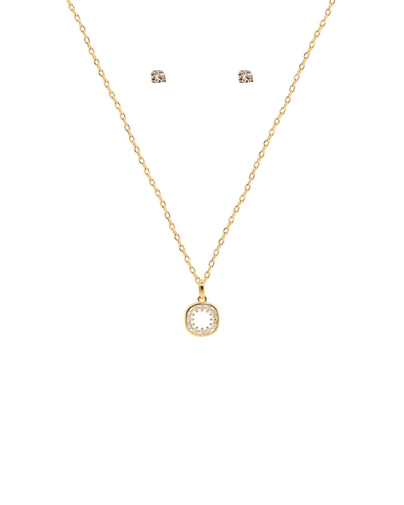 Collar Cuadro Cristales