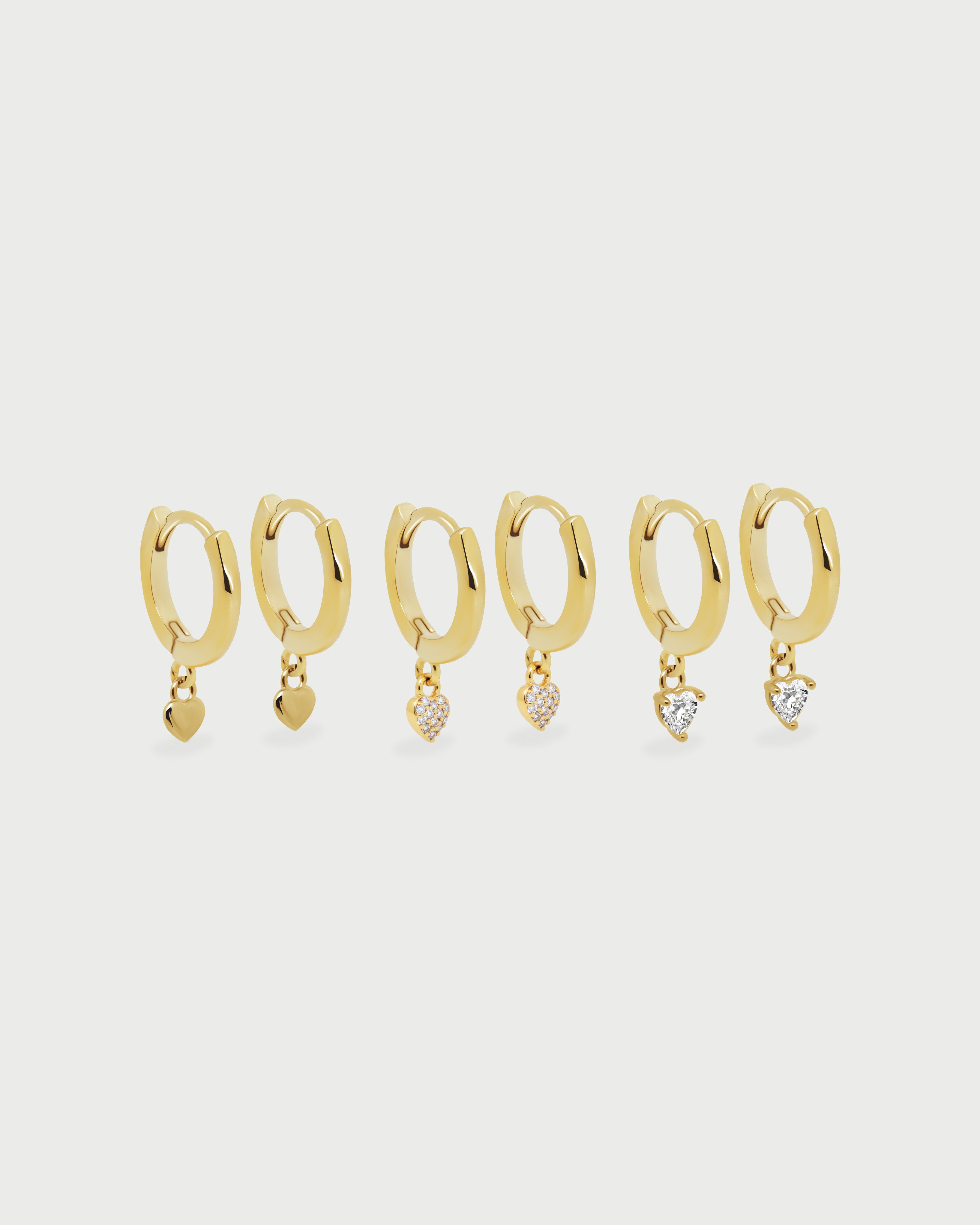 Set X3 Candongas Dije Corazón