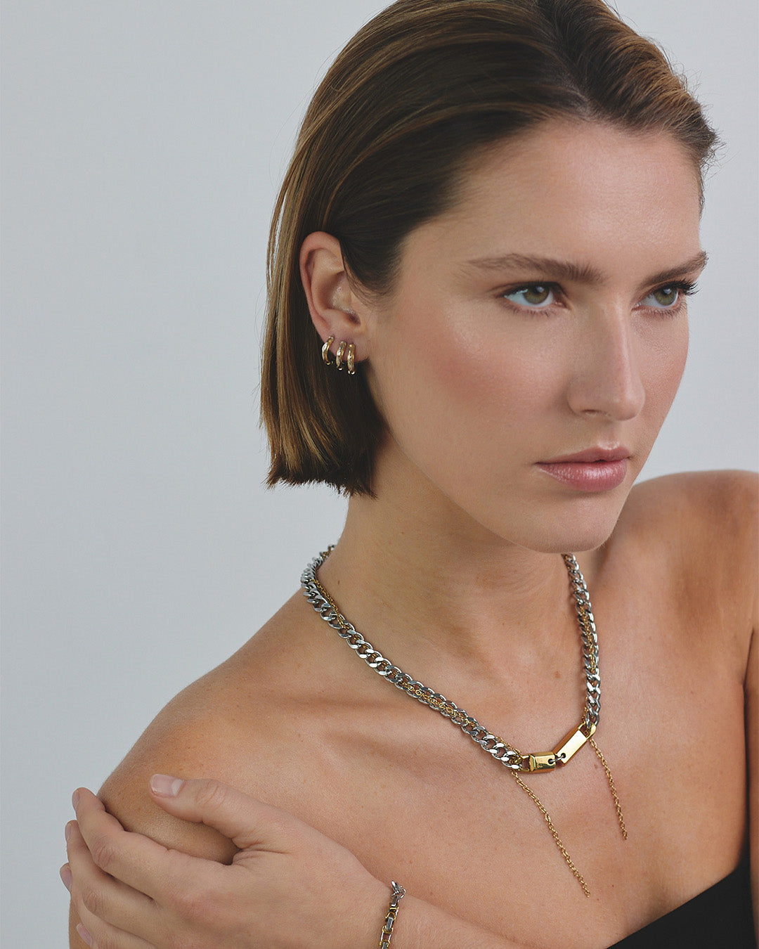 Collar Maxi Oro y Plata - Acero Inoxidable