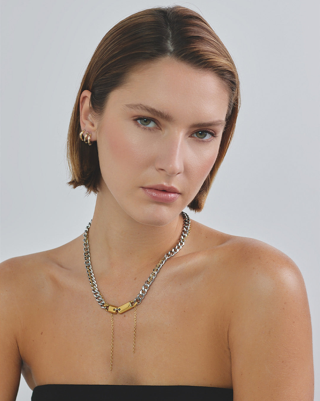 Collar Maxi Oro y Plata - Acero Inoxidable