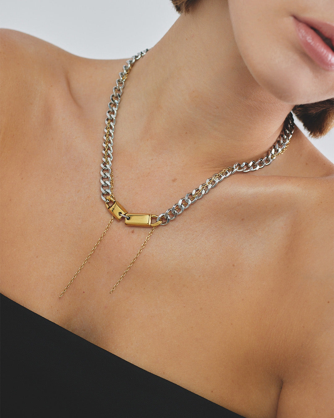 Collar Maxi Oro y Plata - Acero Inoxidable