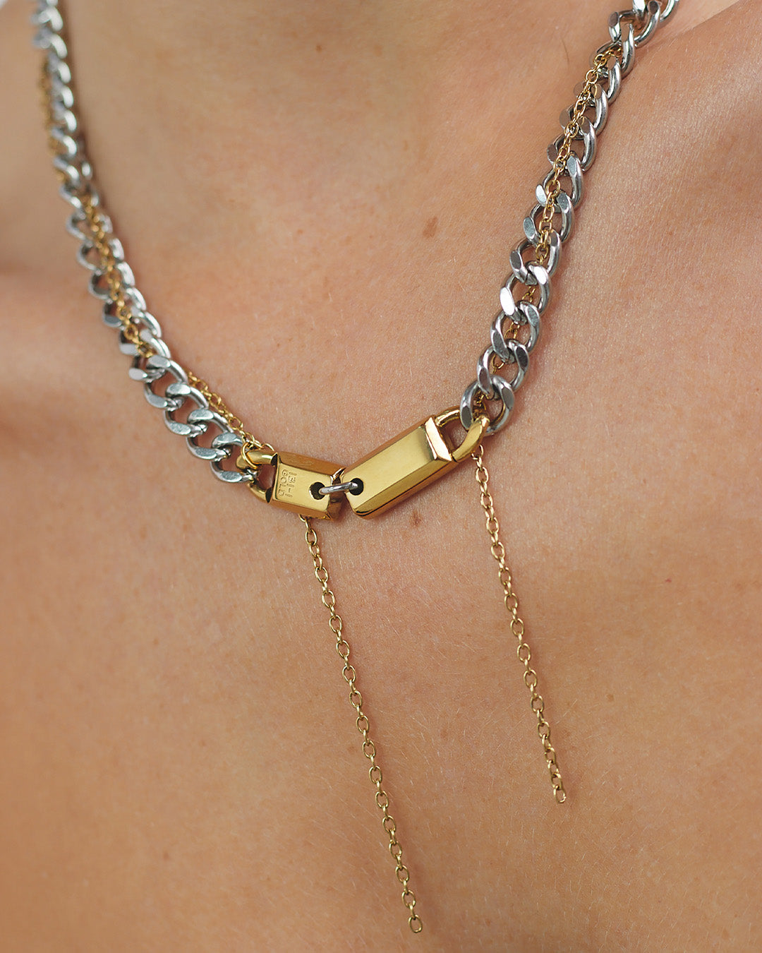 Collar Maxi Oro y Plata - Acero Inoxidable