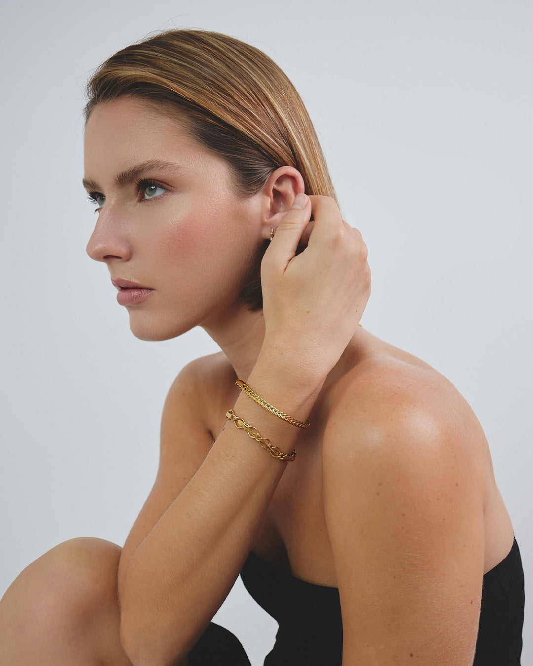 Pulsera Entrelazada Oro - Acero Inoxidable