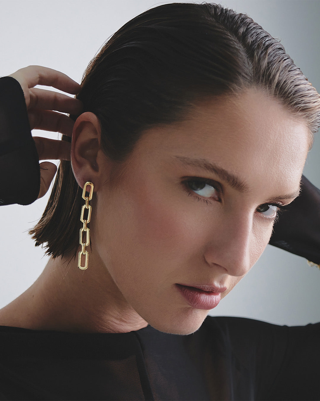 Aretes Eslabones Oro