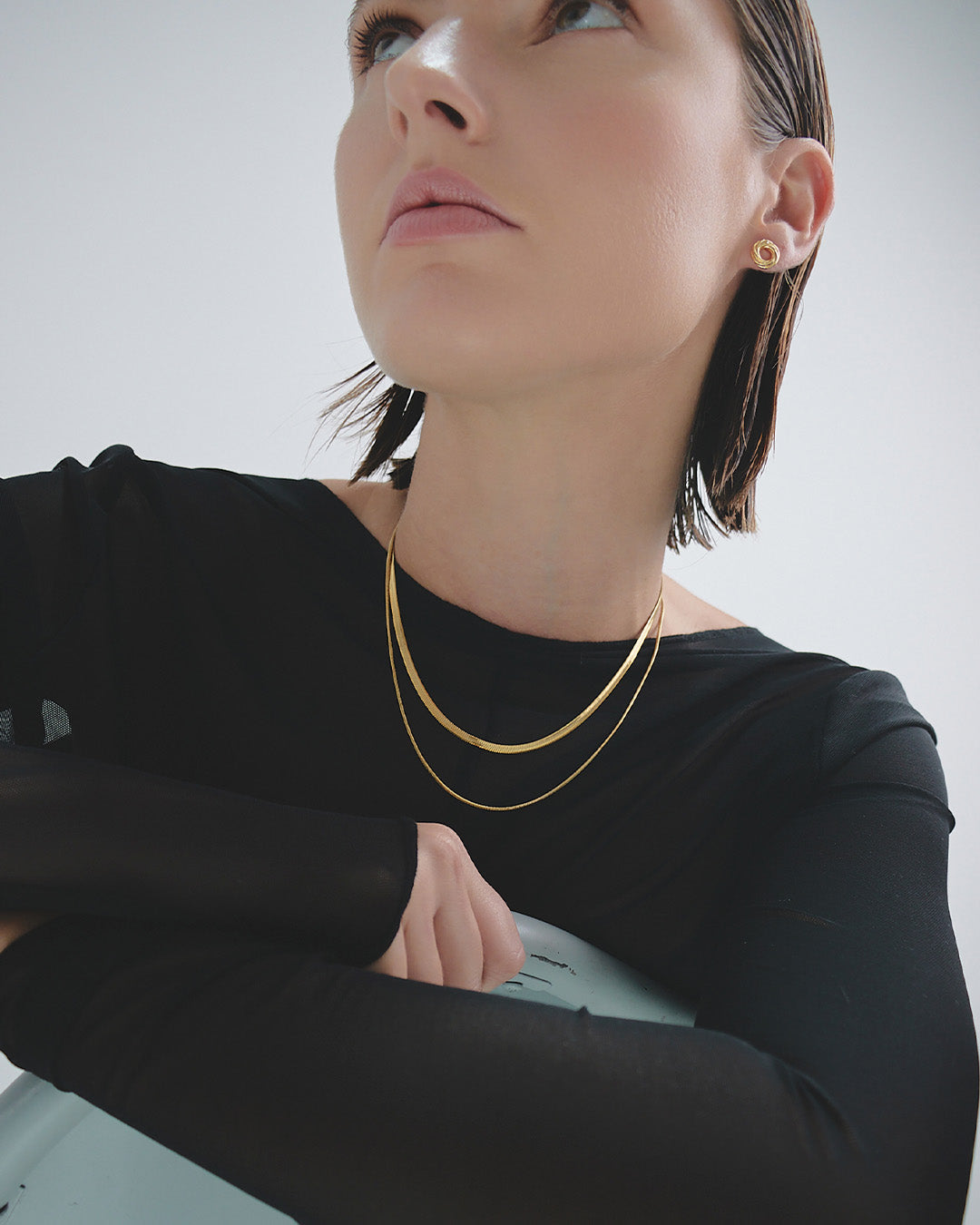 Collar Doble Oro - Acero Inoxidable