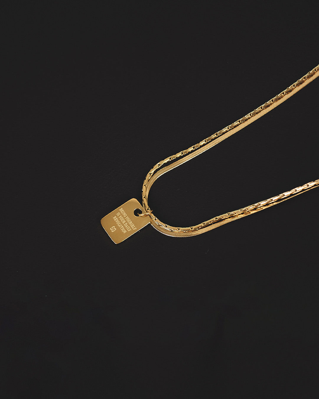 Collar Doble Entrelazado - Acero Inoxidable